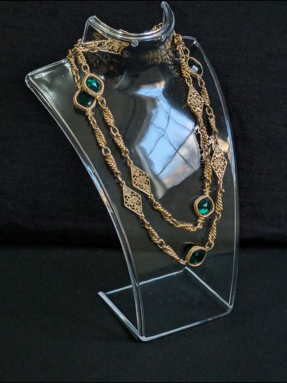 ACCESSOCRAFT NYC Vintage couture Venetian Czech Filigree Necklace Women's Jewelr